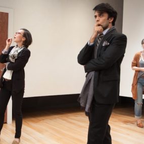 Stacey Yen, Brooke Bloom, and Nick Choksi in D DEB DEBBIE DEBORAH. Photo by Elke Young.